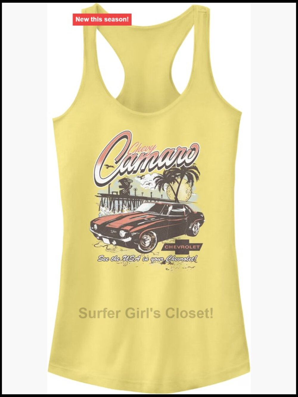 Vintage Camaro Graphic Racerback Tank Top